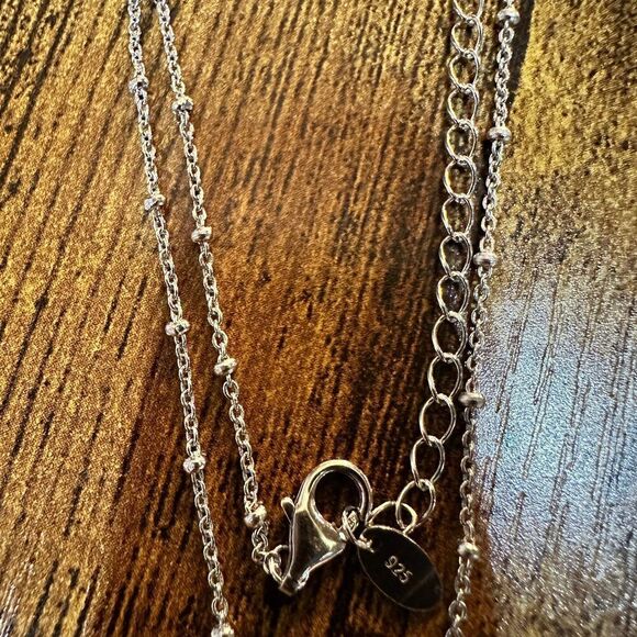 Concho Turquoise Elegance:‎ Adjustable Sterling Silver Beaded Necklace 16-18", G - Picture 10 of 12